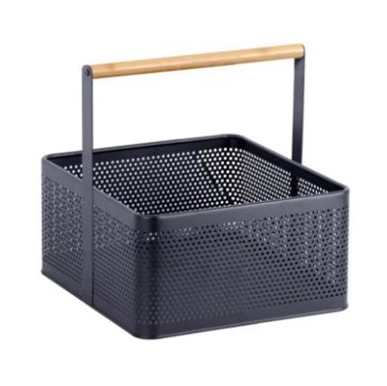 Storage Basket w Wooden Handle