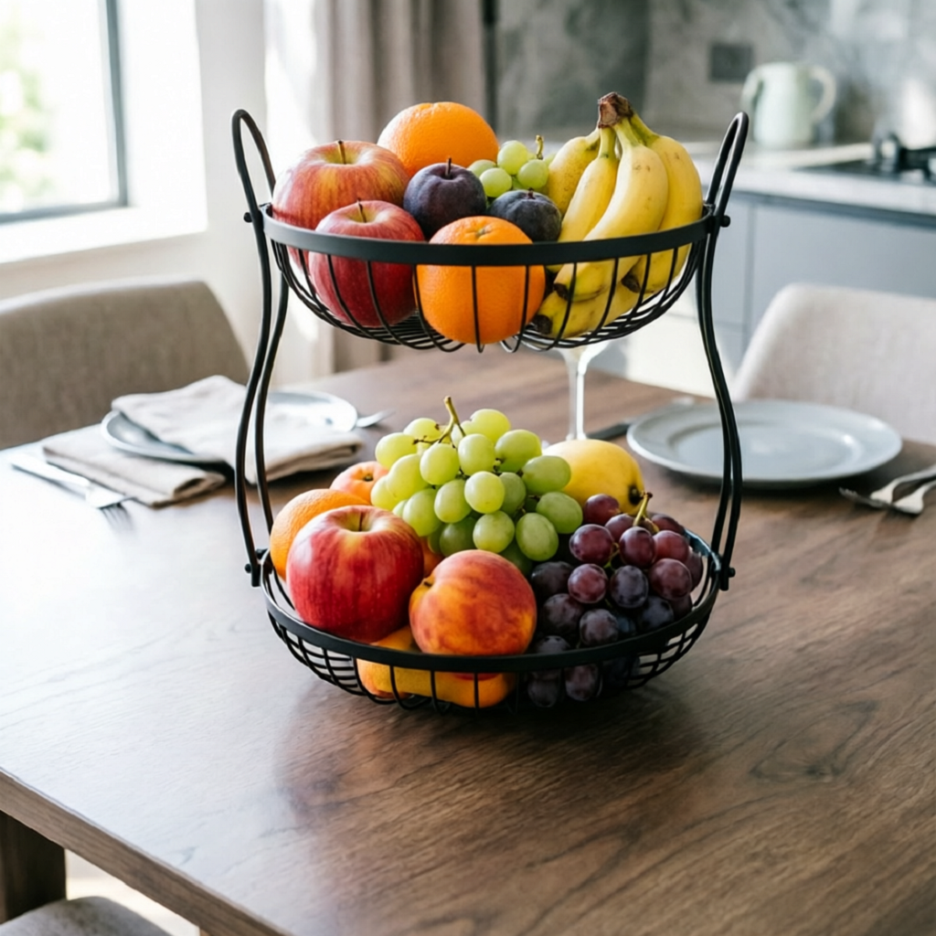 2-Tier Metal Wire Basket