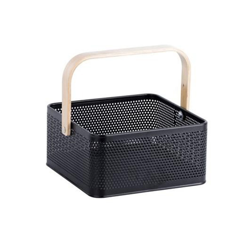 Storage Basket w Bamboo Handle (Small)