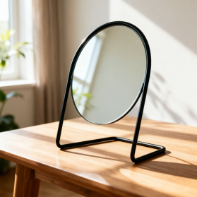Metal Wire Small Round Mirror