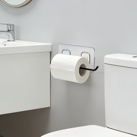No Drill Adhesive Toilet Paper Holder, Self-Adhesive Wall Mounted Toilet Roll Holder