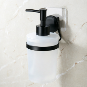 Iron Wire Lotion Dispenser Holder with Adhesive Patch & 1 Pump Bottle Included