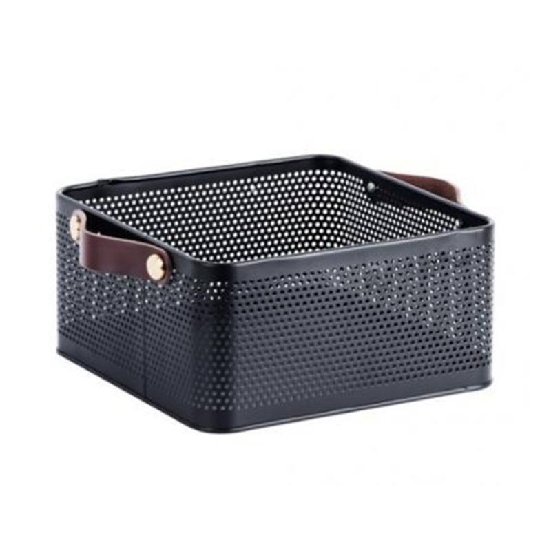 Storage Basket w PVC Leather Handles