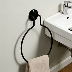 Wall Mounted Wire Towel Ring for Bathroom Rustproof Towel Holder Rack