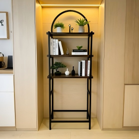 3-Tier MDF Metal Frame Arch Top Shelf