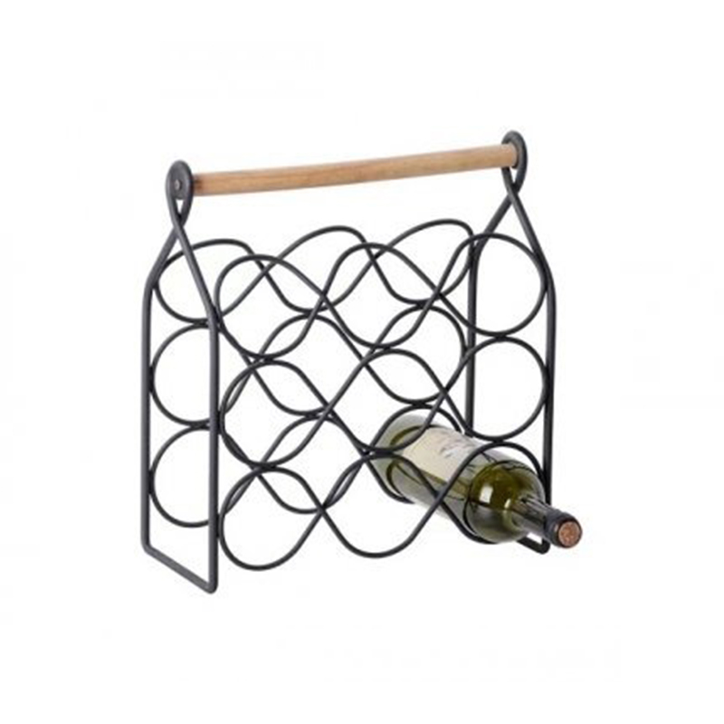 9 Bottles Wine Rack with Handle