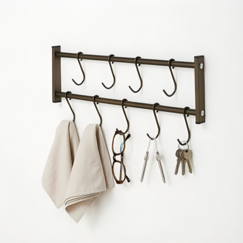 Double-Row Hook Rack