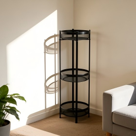 3-Tier Metal Wire Basket Storage Shelf