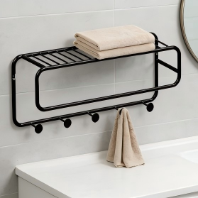 Wall Locked Iron Wire Multifunctional Towel Storage Rack