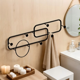Multifunctional Bathroom Towel Rack Wall Mounted Iron Wire Storage Organizer
