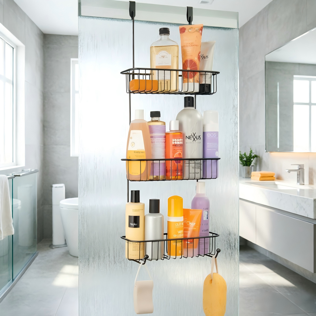 3-Tier Over Door Wire Shower Caddy