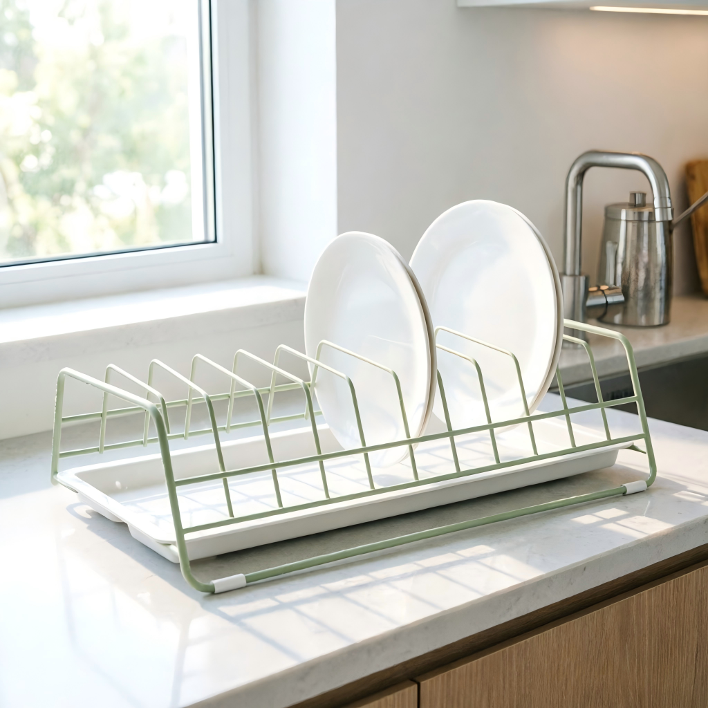 Dish Drying Rack with Drainboard