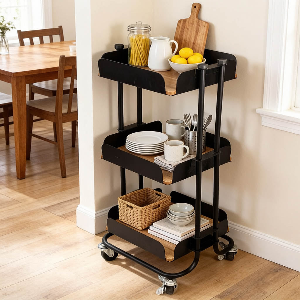 3-Tier Multi-Purpose Trolley with MDF