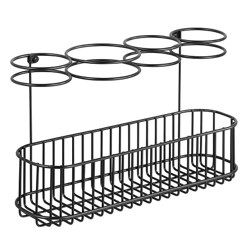 WALL MOUNT WIRE HAIR TOOL RACK black(1)