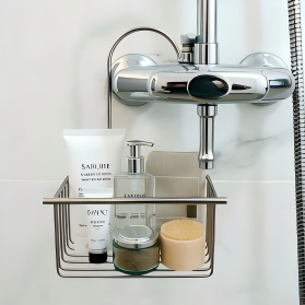 Premium Stainless Steel Bathroom Shower Faucet Hanger, T-Weld Electroplated Wall Mount Holder