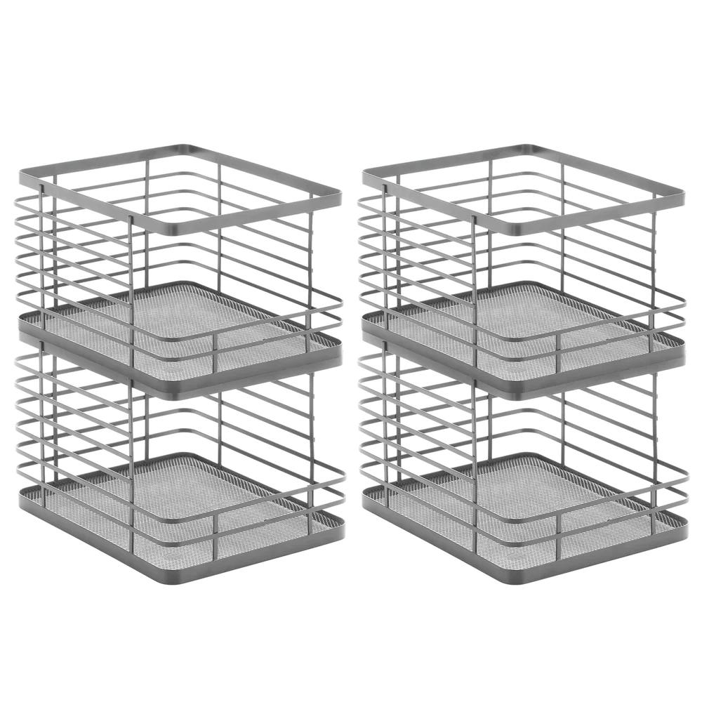 STACKABLE OPEN FRONT WIRE BASKET 9 X 11 X 9 graphite(1)